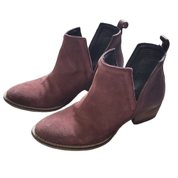 DIBA.True Brown Cut Out Leather Ankle Booties Women's Size 6 - Picture 2 of 14